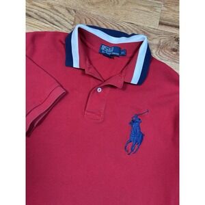 Polo Ralph Lauren Big Pony Polo Shirt Mens Size XL‎ Red Cotton